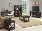 Ameriwood Home Wildwood End Table Espresso – Wood Veneer Side Table with Shelf & Metal Frame