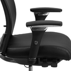 Ergonomic Black Executive Office Chair with Adjustable Lumbar Support, Synchro Tilt & Chrome Base