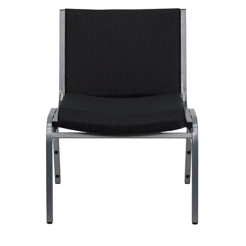 Extra-Wide Fabric Reception Stack Chair with Reinforced Steel Frame – 1000 lb Capacity Armless Design
