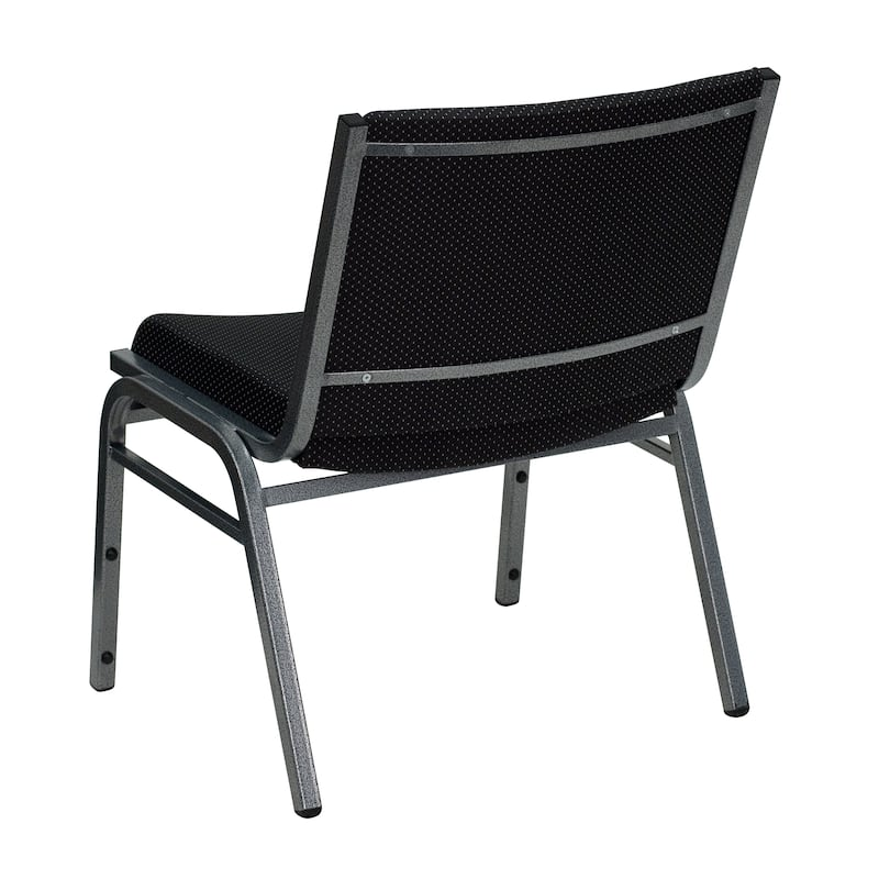 Extra-Wide Fabric Reception Stack Chair with Reinforced Steel Frame – 1000 lb Capacity Armless Design