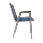 Heavy-Duty Fabric Guest Chair with Arms – 550 lb Capacity Stackable Steel Frame Side Seat