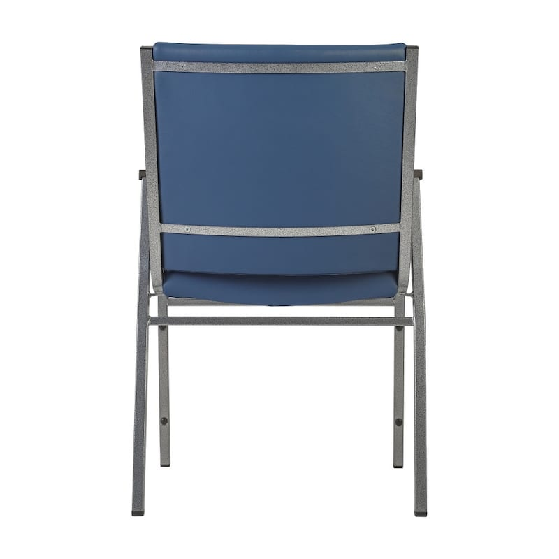 Heavy-Duty Fabric Guest Chair with Arms – 550 lb Capacity Stackable Steel Frame Side Seat