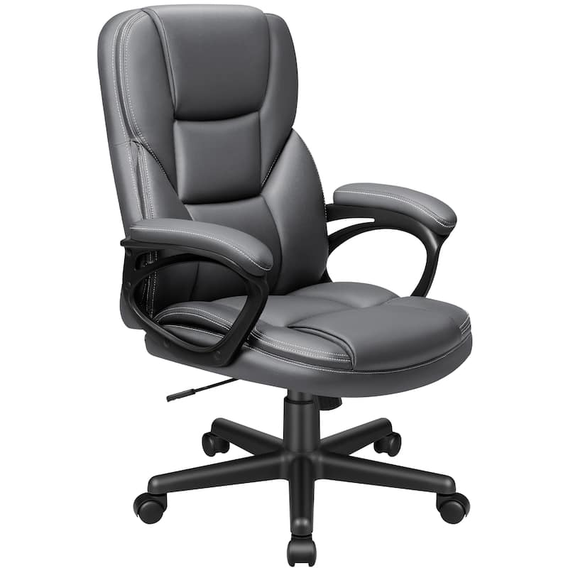 High Back Executive Office Chair Brown – Ergonomic Swivel Desk Chair with Adjustable Height & Casters