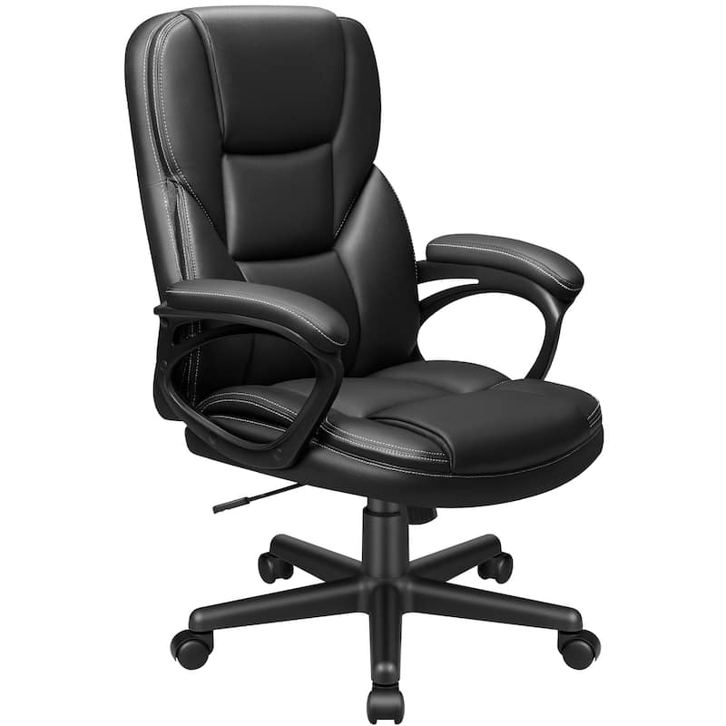 High Back Executive Office Chair Brown – Ergonomic Swivel Desk Chair with Adjustable Height & Casters