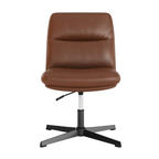 Mid-Back Upholstered Swivel Task Chair – Height Adjustable Armless Commercial Desk Seat